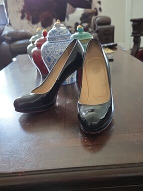 Christian Louboutin Black Patent High Heel Pumps